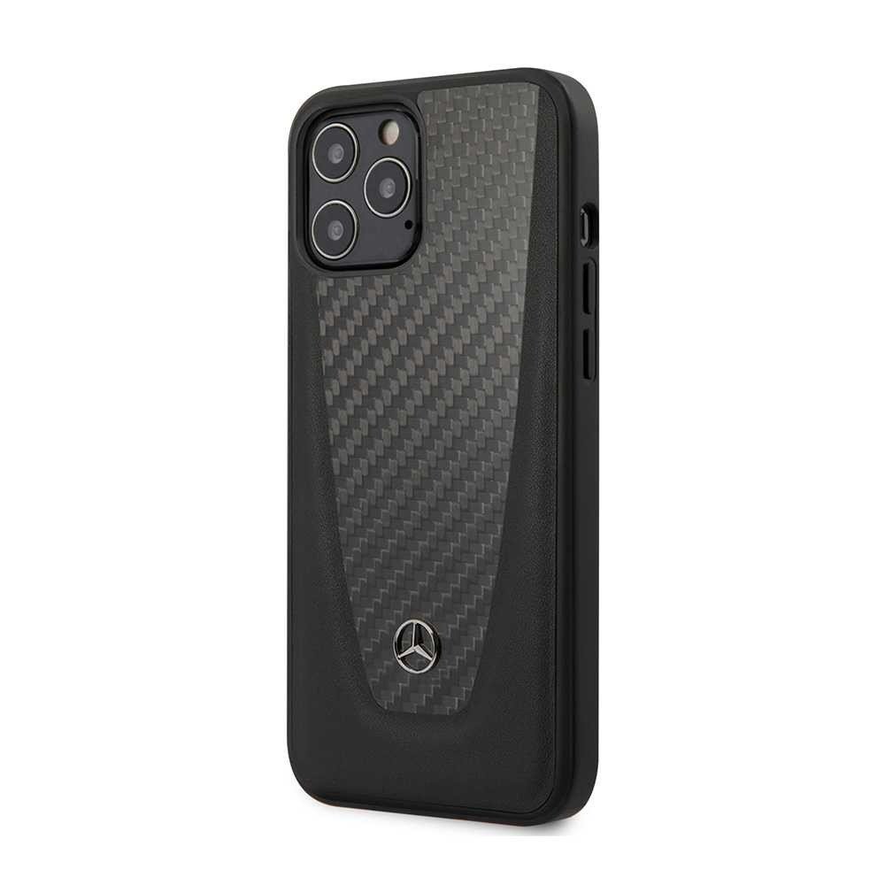 كفر مرسيدس من الياف الكربون والجلد الناعم 12/12 برو - أسود
